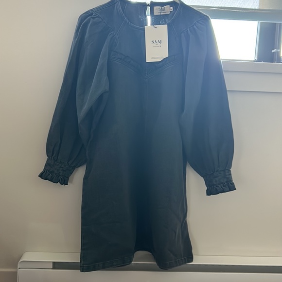 Saaj Paris - Grey denim dress - Robe Candice - Picture 4 of 6